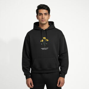 DORI - Black Embroidered Hoodie