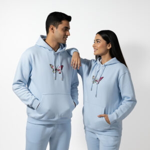 DORI - Sky Blue Embroidered Hoodie