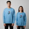 Sky Blue Embroidered Sweatshirt