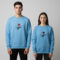 Sky Blue Embroidered Sweatshirt