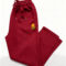 Maroon Embroidered Fleece Trouser