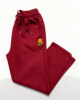 Maroon Embroidered Fleece Trouser