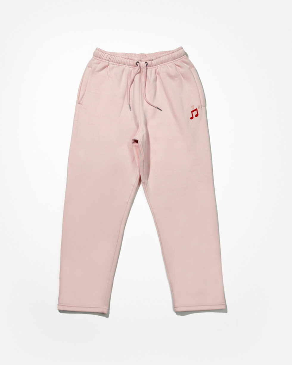 Pink Embroidered Fleece Trouser