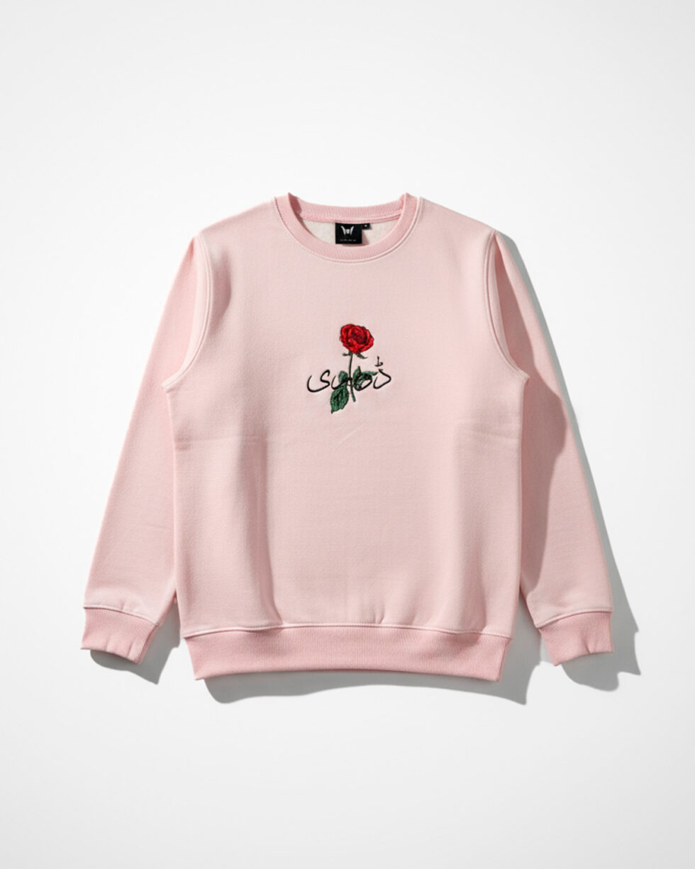 Pink Embroidered Sweatshirt
