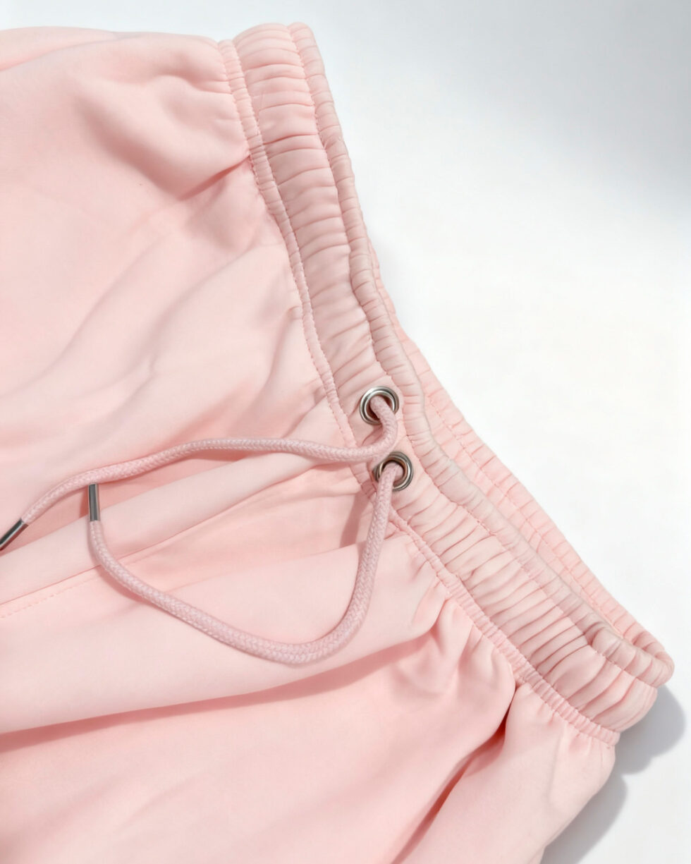 Pink Embroidered Fleece Trouser