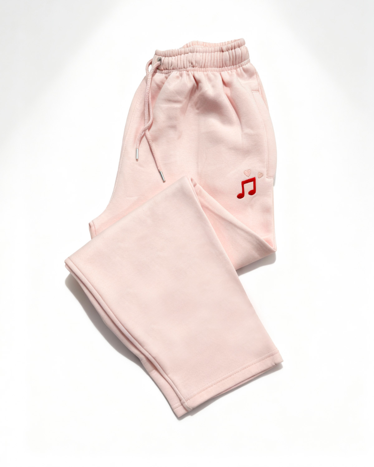 Pink Embroidered Fleece Trouser