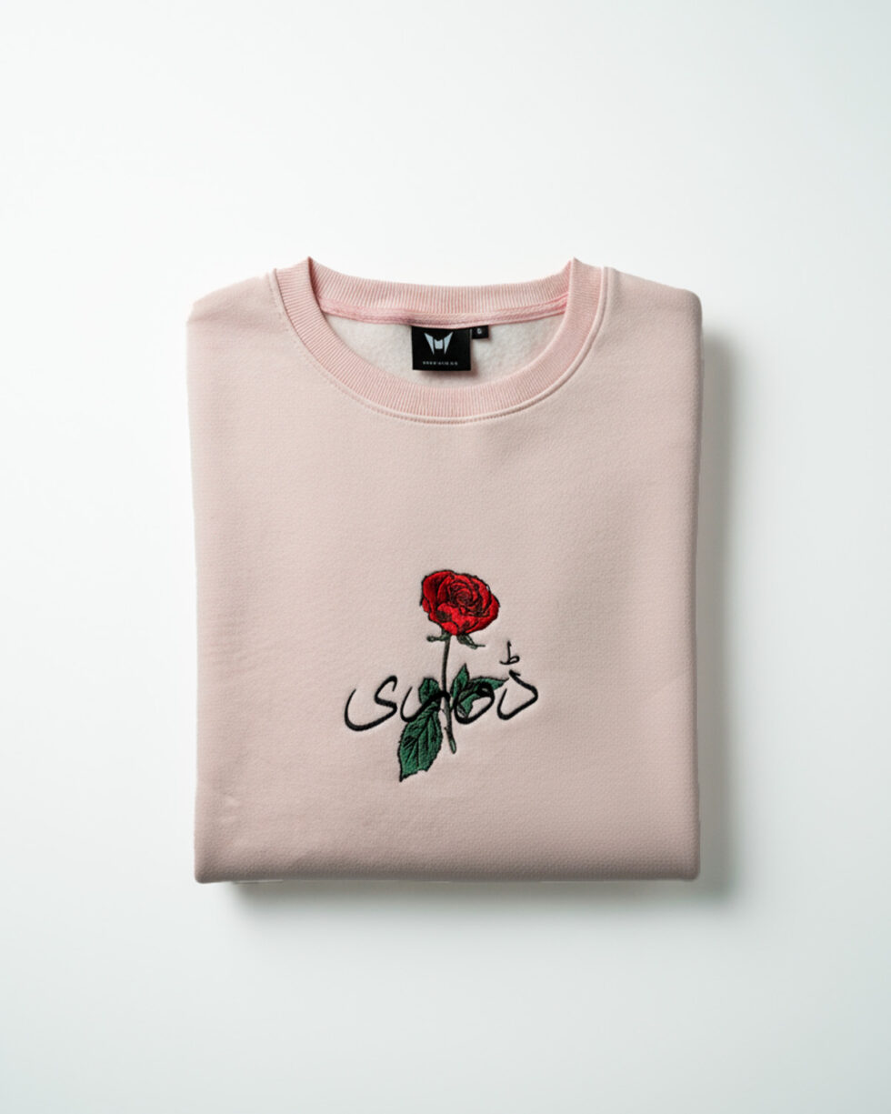 Pink Embroidered Sweatshirt