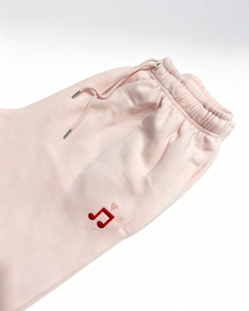 Pink Embroidered Fleece Trouser