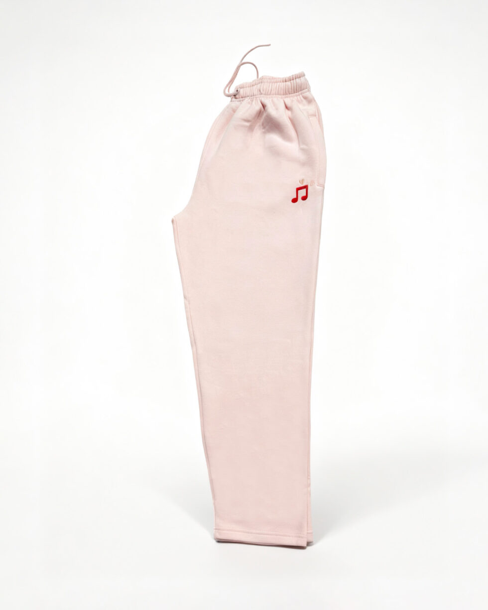 Pink Embroidered Fleece Trouser